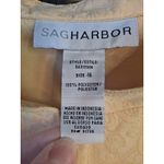 Sag Harbor  Yellow Embossed Collarless Button Up Blouse‎ Size 16 Photo 3