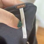 Free People  Grey Crochet Lace Long Sleeve Scoop Neck Henley Top Photo 4