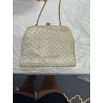 1960s Vintage Off White Beaded Handbag With Gold Trm and Hardware Photo 3
