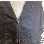 Free People Lace Up Denim Jumpsuit Photo 7