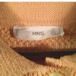 MNG Mango Textured Knit Sweater Dress Peach Short Sleeve XL Pocket Shift Orange Photo 2