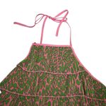 Trina Turk Womens Large Petal Print Plissé Ruffle Halter Top in Pink Dawn NEW Photo 3