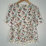 Altar'd State Altar’d State Sheer Babydoll Top Hummingbird Floral Coquette Bird Garden Fairy Photo 0