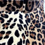 Vintage Jamison Mini Tank Dress Belted Leopard Back Zip Boat Neck Tan Black XS Photo 1