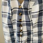 American Eagle  Plaid Print Romper Blue Sz Small Photo 9