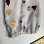 Velvet & Heart Long sleeve Blouse w/ Heart Design in white sz Sm Photo 5