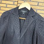Ann Taylor Talbots Stretch Black Eyelet Blazer Size 2 Photo 2