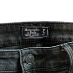 Abercrombie & Fitch  distressed black denim jeans with raw hem Photo 3