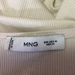 MNG Cream V Neck Ribbed Knit Long Sleeve Button Down Cardigan Sweater Top Size M Size M Photo 2