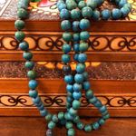 Barse Brand BARSE Genuine Azurite Magnesite Beaded Matte Necklace NWT 60” Photo 5