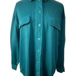 Vintage Richard Simmons Shirt Jacket Button‎ Down Pockets Teal Women 16 NWT Green Size 16W Photo 0