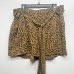 A New Day Cheetah Print Women's High Waisted Shorts w/ Tie Size XXL Pockets Photo 0