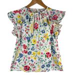 Kate Spade New England Ruffle Bright Florals Flutter Sleeve Top Size XS Photo 0