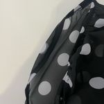 Urban Outfitters  black and white polka dot ruched corset dress with puff sleeves Photo 10