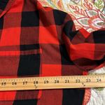 Old Navy  womens size large boyfriend fit long sleeve red and black flannel plaid Photo 4