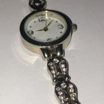 NEW BATTERY Silver Tone CZ Rhinestone Mother of Pearl Classic Wristwatch Watch Photo 4