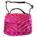 Think Royln Quilted Puffer Crossbody Bag – Hot Pink – 12x10x3 Photo 0