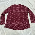 Wrangler Vintage Burgundy Red Floral Button Down Shirt XXL 100% Cotton Photo 2