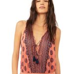 Free People Soul of the Sun Sleeves Bodysuit Brown Mauve Combo NWT XS $78 Photo 3