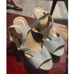 Women’s size 7.5 Candelas Silver Wedge Heels Photo 0