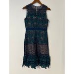 Belle Badgley Mischka Badgley Mischka Belle by Deanndra Emerald Green Navy Blue Dress Lace A-line US 6 Photo 6