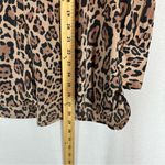 NWT Lucy Swhims The Drop Cheetah Print Slip Dress Pajama Shirt Button Up Medium Brown Photo 5