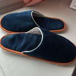 Hand Crafted Cozy Blue and Orange Slippers Size undefined Photo 0