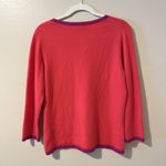 100 cashmere sweater Kaschmir Hot Pink Magenta Bow Coquette Fem Girl Lands End M Size M Photo 7