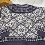 Vintage National Fair Isle cardigan sweater purple and white Women’s Size Medium Photo 8