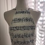 Adelyn Rae  Lace Striped Dress Photo 1