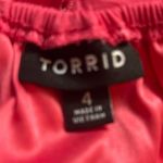 Torrid  Womens Blouse Size 4X Pink Eyelet Short‎ Sleeve Empire Waist Milkmaid Top Photo 5
