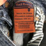 Rock Revival Sara Boot Frayed Hem Bling Flap Pocket Blue Jeans Women's Size 29 Photo 8