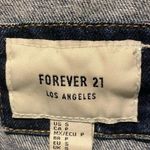 Forever 21 Denim Cropped Jean Jacket Rainbow Embroidery Photo 5