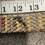 Vintage women's fashion belt 2 two tone silver gold metal fish scale belt Photo 7