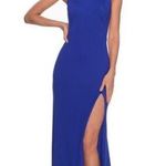 La Femme 28176 One-Shoulder Jersey Gown in Royal Blue 2 NWOT Photo 0