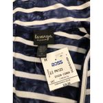 La Vanya Women’s Plus 3X Navy & White Striped Sleeveless Tunic Asymmetrical Hem Photo 6