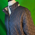 Peter Millar  Womens Black‎ Quilted Elbow Patch Traveler Jacket Coat Large Photo 2
