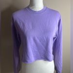 Aritzia TNA airy perfect fleece crop sweatshirt XS Purple Photo 2