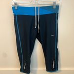 Nike  Dri-Fit Dark Blue & Light Blue Cropped Leggings Photo 0