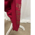 PINK - Victoria's Secret Women's PINK Red Gold Logo Joggers S Photo 1