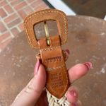 Free People New York studio Cream and white braided belt with leather details sz m Photo 2