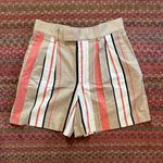Banana Republic NWT  LINEN BLEND STRIPE HIGH RISE TROUSER SHORTS Photo 0