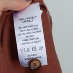 Quince Womens Rust Brown V Neck Short Sleeve Tencel Button Mini Dress Size S Photo 5