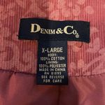 Denim & Co Long Purple Floral Corduroy Blazer XL Photo 14