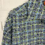 Stine Goya Phoenix Frayed Houndstooth Tweed Oversized Shirt Shacket Size S Blue Photo 6