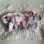 American Eagle Floral Cropped Corset/Bustier Light Pink (XSmall) Photo 1