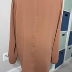 Elie Tahari Brown Tan Neutral Keyhole Neck Long-sleeved blouse top XL *No size* Photo 1