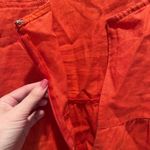 Loft Ann Taylor  Orange Linen Mini Dress Sz 4 Photo 6