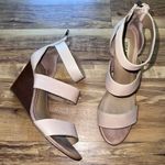 Steve Madden  Karey Open Toe Leather Wedge Sandals in Beige Tan women's size 10 Photo 7