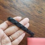 Valentino Garavani Valentino Coral Pink Black Trim Chic Feminine Lux Wristlet Clutch Pochette 7x4.5 Photo 2